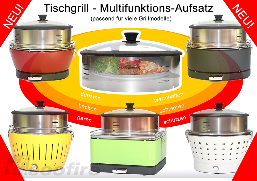 Die Grillhaube aus Edelstahl für Ihren Holzkohle Tischgrill