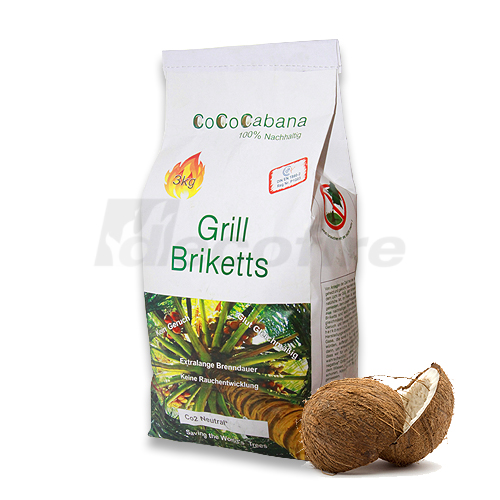 CoCoCobana Grillbriketts aus Kokosmaterialien für den rauchfreien Tischgrill