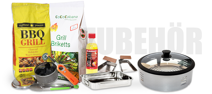 Grill-Zubehr + Kohle