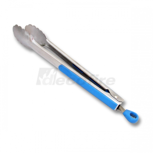 Grillzange aus Edelstahl - blau