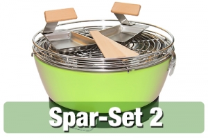 VESUVIO rauchfreier Tischgrill im Spar-Set 2 - grn