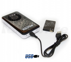 Ersatz-Lüftermodul für Tischgrills von Feuerdesign ® inkl. Akku und USB-Ladekabel